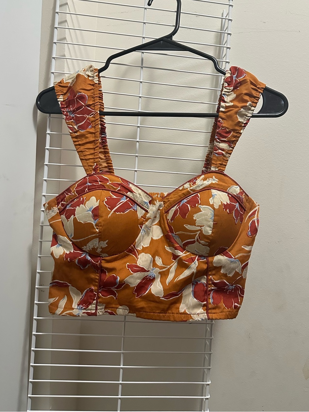 BOG Collective Floral Bustier Crop Top